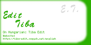 edit tiba business card